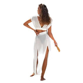 White Bohemian Print Top and Skirt Set